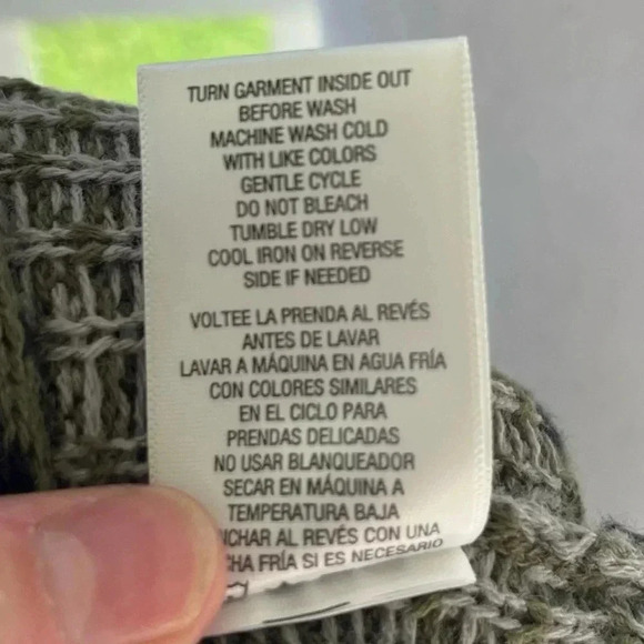 Adam Levine geometric olive green/black cardigan large - Picture 8 of 9